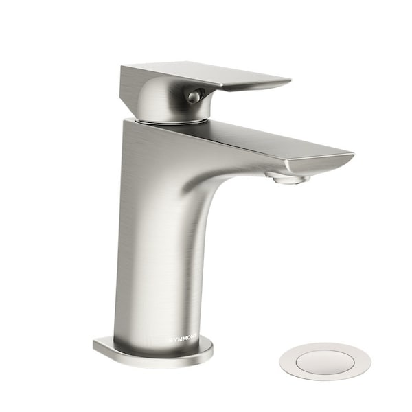 Symmons Verity Single-Hole Single-Handle Bathroom Faucet with Push Pop Drain (1.0 GPM) SLS4912STNPP - main