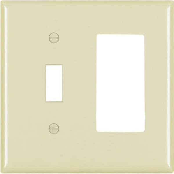 Legrand TradeMaster TP TP126-I Wallplate, 4.7 in L, 1 -Gang, Nylon, Ivory TP126ICC12 - main