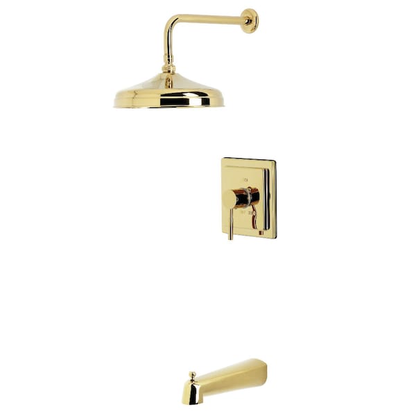 Kingston Brass Single-Handle Pressure Balanced Tub and Shower Faucet, Polished Brass KB6142DL - main