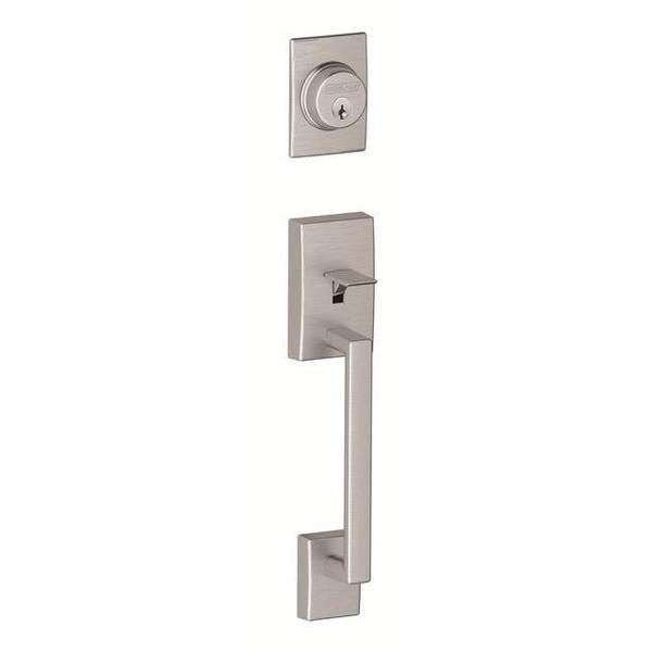 Schlage Residential Century with Latitude Lever Double Cylinder Handleset and Trim C Keyway with 12326 Latch and F62CEN626LAT - main