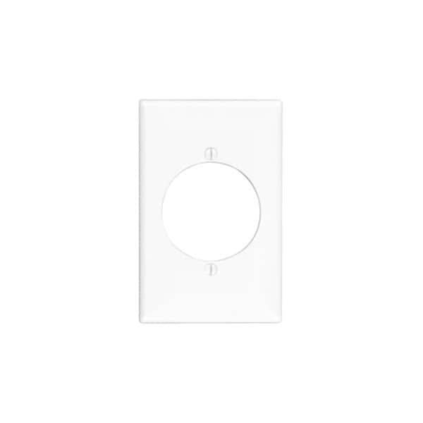 Leviton Receptacle Wallplate, Midway Size, Gang 1, Ivory 80728-I - main
