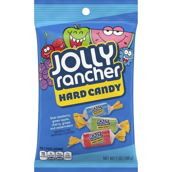 Jolly Rancher Hard Candy, Green Apple, Blue Raspberry, Cherry, Watermelon, Grape, Individually Wrapped, 12PK 70230 - main