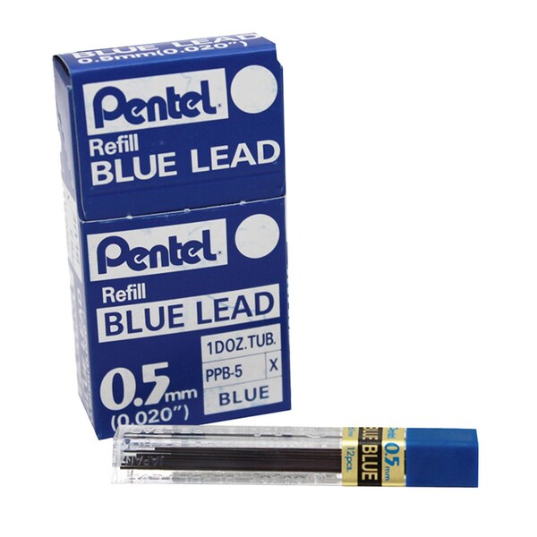 Pentel Refill Lead Blue (0.5mm) Fine, 12 Pieces, PK12 PPB5 - main