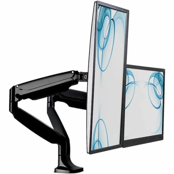 Mount-It Dual Monitor Desk Mount For 20"-32" Screens Black MI-1772B - main