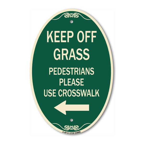 Signmission Lawn Boss Sign Stake Kit, 12 Inch X 18 Inch Architectural Oval, Heavy Gauge Aluminum A-OV-G-1218-23888 - main