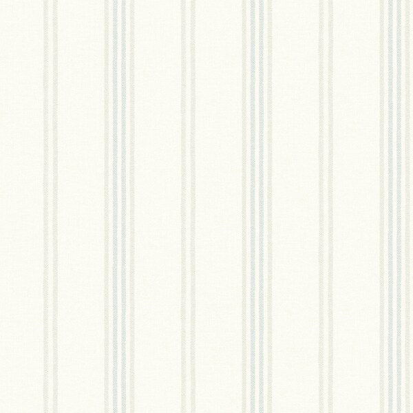 Chesapeake Lovage Aqua Linen Stripe Wallpaper 4134-72548 - main