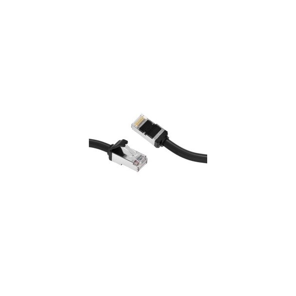 Cable Wholesale Slim Cat8 Black S/FTP Ethernet Patch Cable, Molded Boot, 40Gbps - 2000MHz, 6mm OD, 4-Pair 28AWG 13X8-62200.5 - main