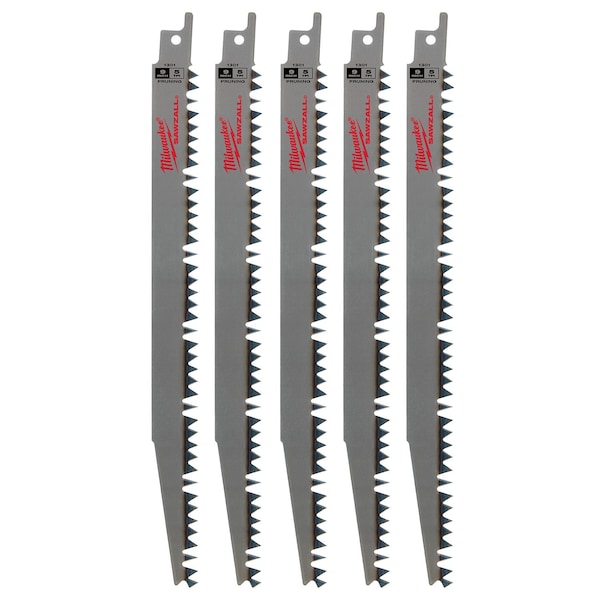 Milwaukee Tool 9" 5 TPI Pruning SAWZALL Blade (5 PK) 48-00-1301 - main