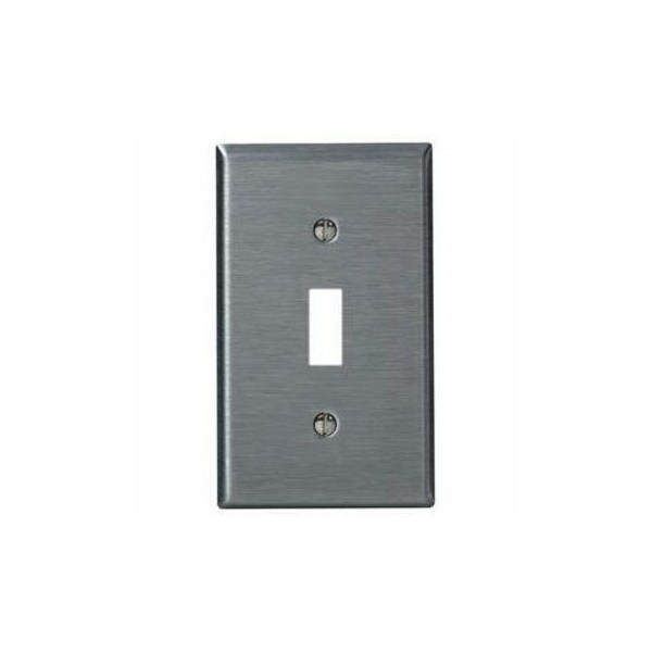 Leviton Wall Plate, Toggle, Stainless Steel SSJ1-40 - main