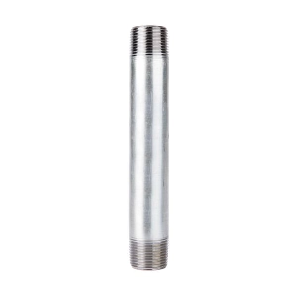 Ace Trading - Nipple 1 in. MIP each X 1 in. D MIP Galvanized Steel 8 in. L Nipple 303U1X8 - main