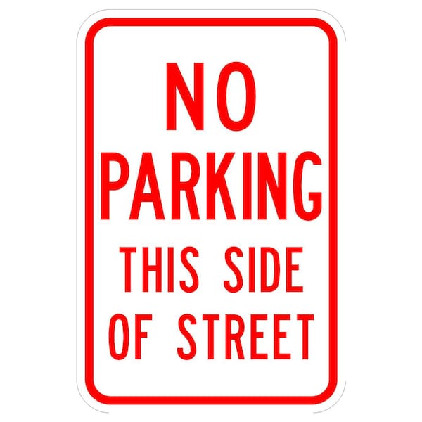 Sign Solutions Usa Parking Sign, 12 in W, Aluminum Sign, White DCS06DWT1218CUS00156 - main