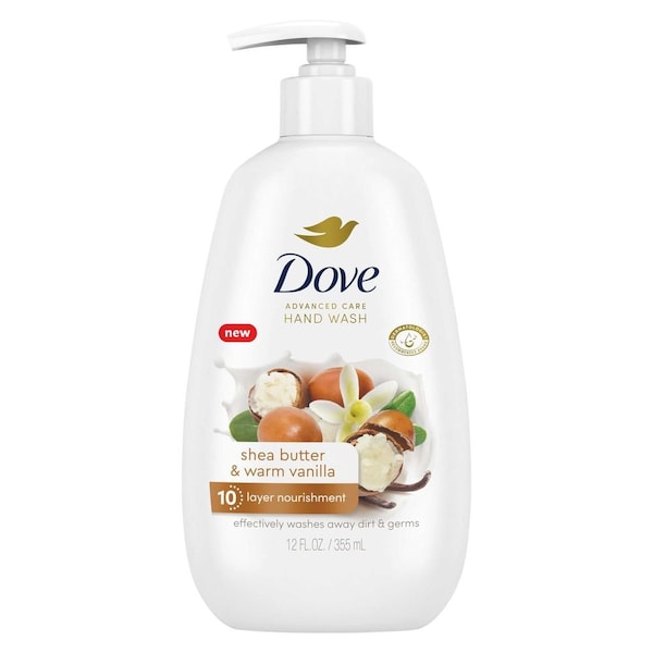 Dove Shea Butter and Warm Vanilla Hand Wash, 12 Ounce, 4PK 69783487 - main