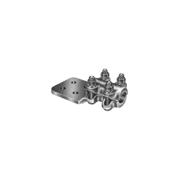 Burndy AL Set Screw Connector, #6 Str-350 kcmil, 2-Holes, 1/2 in Stud, 1.75 in Spacing, Dual Rated Cu/Al KA31U2N - main