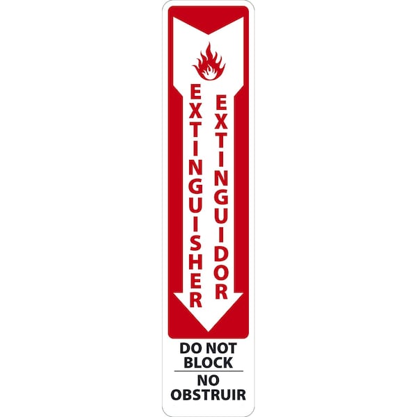 Accuform Spanish-Bilingual Fire Extinguisher Sign, 18 in Height, 4 in Width, Vinyl, Rectangle SBMFXG934VS - main