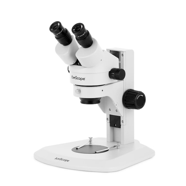 Amscope SM-1 Super Widefield Zoom Binocular Stereo Microscope 7X-135X w/10MP USB 3.0 C-mount Camera on Trac SM-1BRYY-10M3 - main