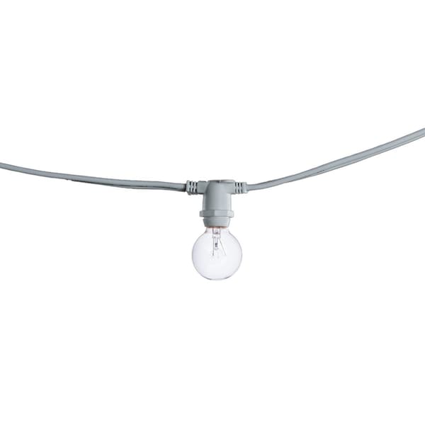 Bulbrite 25 ft, 15-Socket Decorative String Light Kit, E12 Base Bulbs not Included, White 810050 - main
