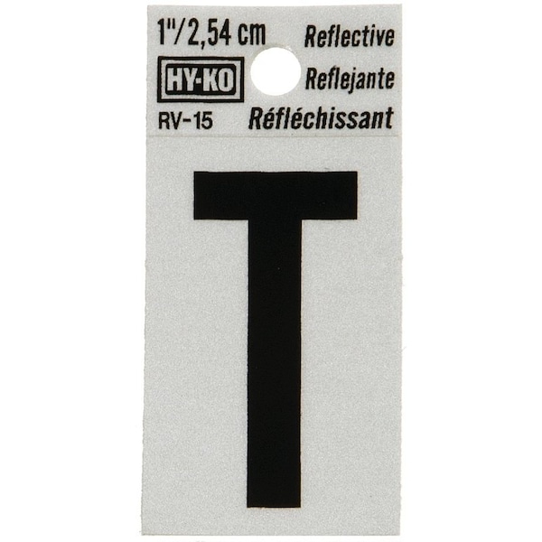 Hy-Ko Letter House T 1In Refl Blk RV-15/T - main