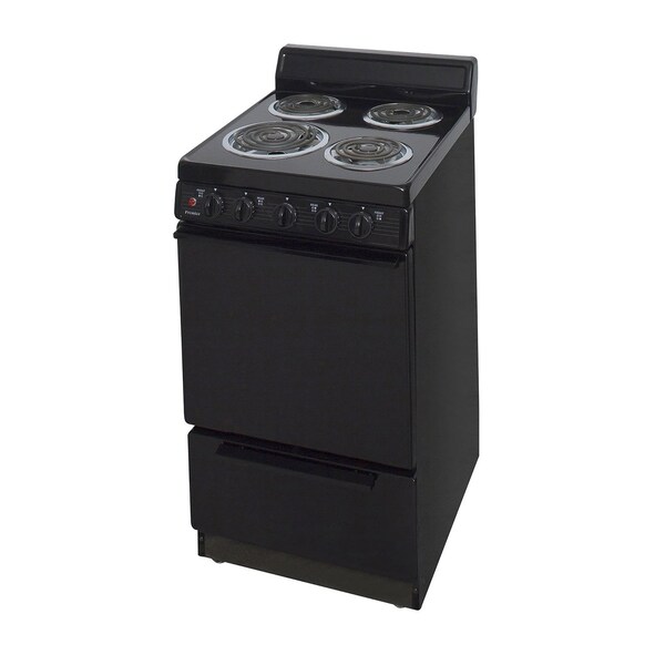 Premier Electric Range, 20 inW x 40 inH x 24.5 inD, 2.42 cu. ft Oven, Coil Top Stove, Black 805690 - main