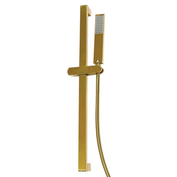 Kingston Brass 24" Stainless Steel Shower Slide Bar with Hand Shower and Holder, Polished Brass KX2542 - main