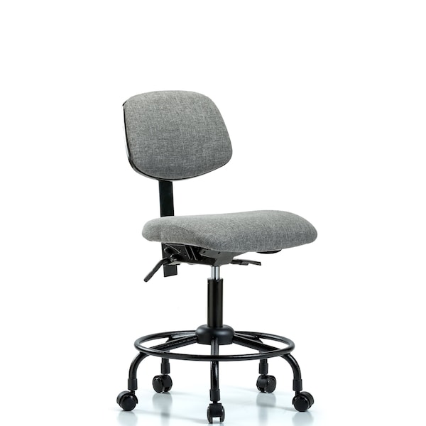 Blue Ridge Ergonomics Desk Chair Desk Chair, Fabric, RT Tilt Casters, Gry, No Arms, 21" to 26" Height, Fabric, Grey BR-FDHCH-RT-T1-A0-RC-F44 - main