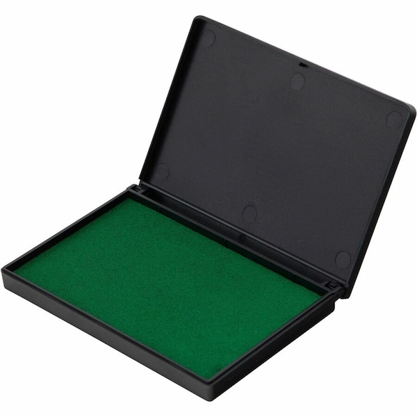 Charles Leonard CLI Stamp Pad, 2-3/4" x 4-1/4", Nontoxic, Reinkable, Green 92225 - main