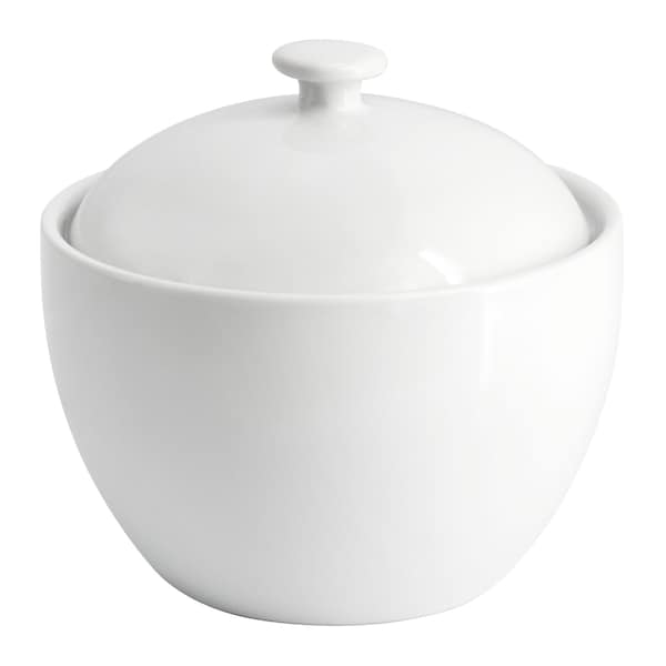 Our Table Simply White 13 Ounce Porcelain Sugar Bowl in White 133032.01 - main