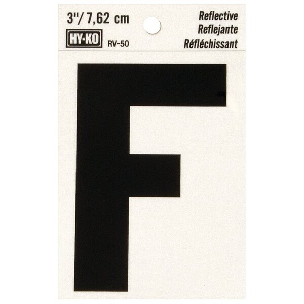 Hy-Ko Letter House F 3In Refl Blk RV-50/F - main