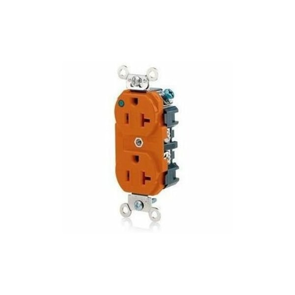 Leviton PlugsandReceptacles, 20A, 125VAC, Org, Nylon 8300-PLO - main