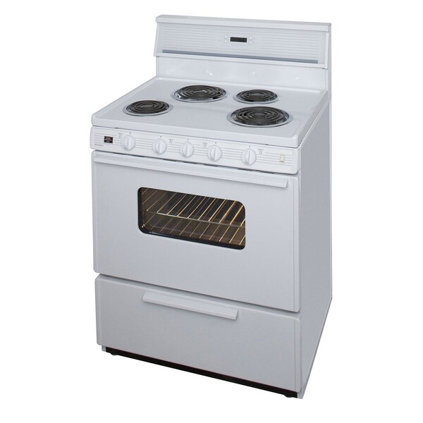 Premier Electric Range, 30 inW x 46 inH x 26 inD, 3.91 cu. ft. Oven, Windowed Oven Door, Coil Top, White 805719 - main
