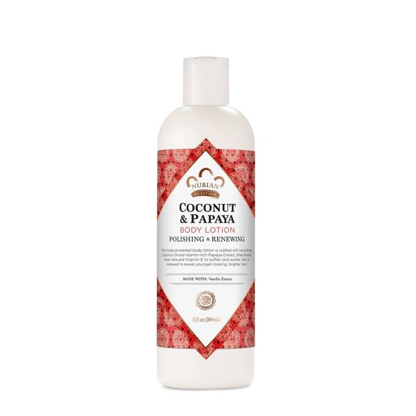 Nubian Heritage Coconut and Papaya Body Lotion, 13 Fluid Ounce, 12PK 68539196 - main