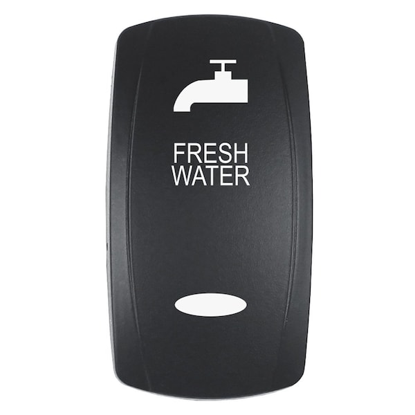 Pacer Group Pacer Actuator, 'FRESH WATER' f/V Series Contura Switches, Black, Laser Etched Top/Bottom Light EV2LE-FRSH - main