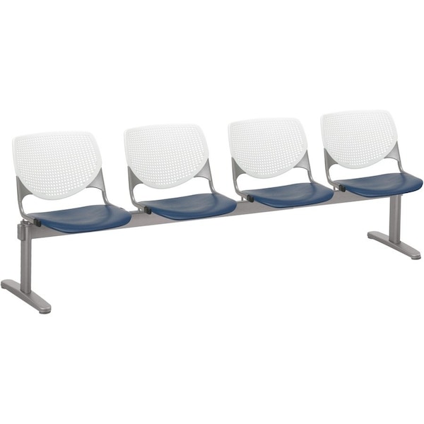 Kfi Kool Beam Seat Beam Seating, 95 in W 22" L 31" H, Polypropylene Seat 2300BEAM4-BP08-SP03 - main