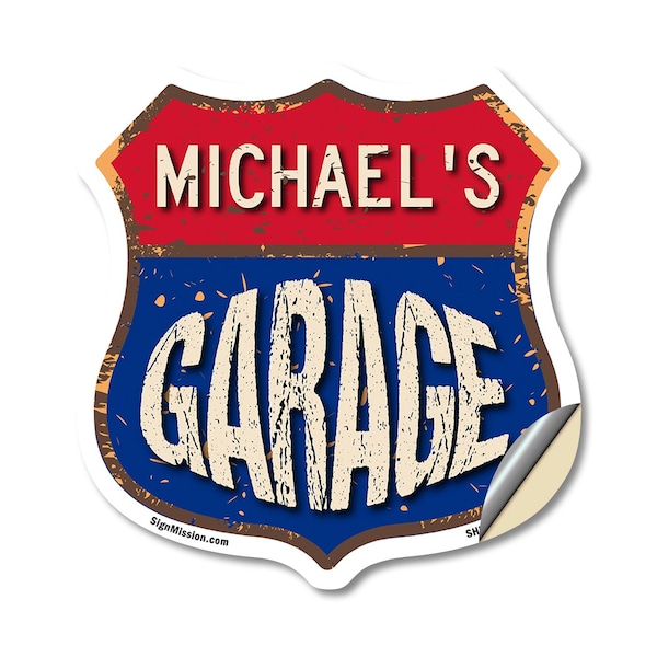 Signmission Michael's Garage, 12 Inch X 12 Inch, Vinyl Decal SHI-D-12-383-MICHAEL - main