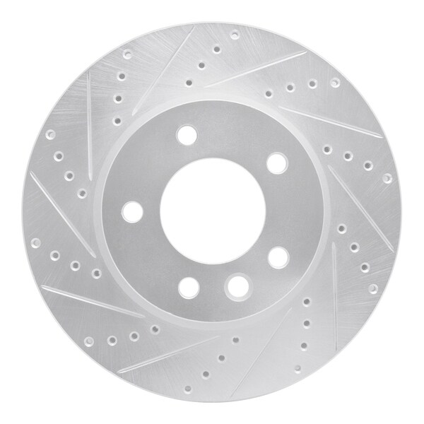 Dynamic Friction Co DFC Brake Rotor - Drilled and Slotted - Silver 631-74050D - main