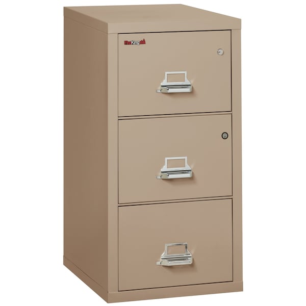 Fireking 3 Drawer, 1 Hr Fire Rated, Vertical, 31" Legal, Safe-In-A-File Taupe 3-2131-CTASF - main