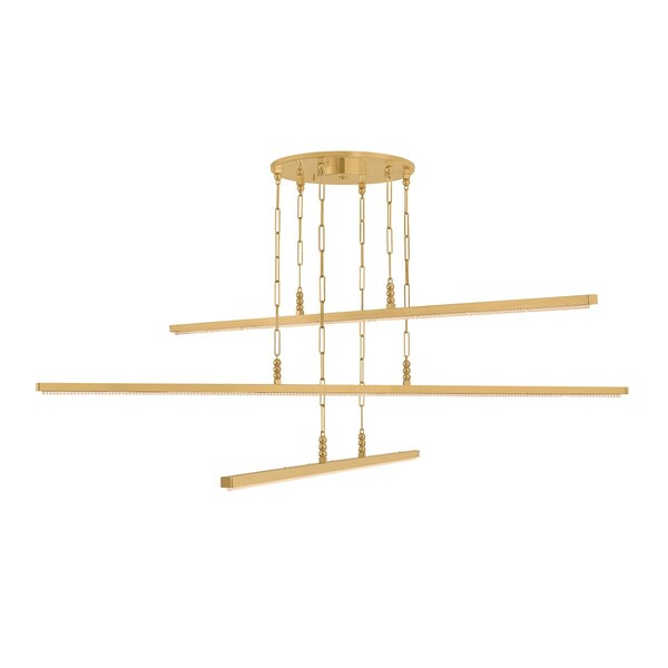 Corbett Lighting Cortina 3 Light Chandelier in Vintage Brass Finish 550-72-VB - main