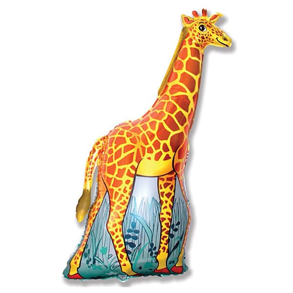 Loonballoon Animal Theme Balloons, 47 inch GIRAFFE LOON-LAB223-FM - main