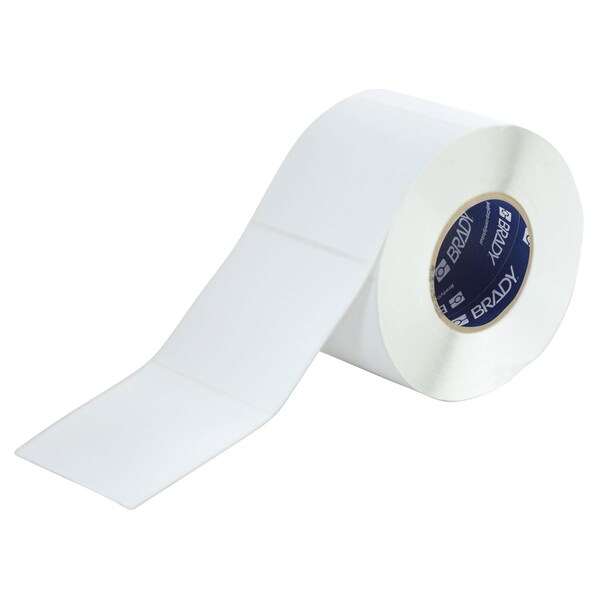 Brady Direct Thermal Printable Removable Paper Labels 4 in H x 4 in W White 1000/RL DT-161-816-1 - main