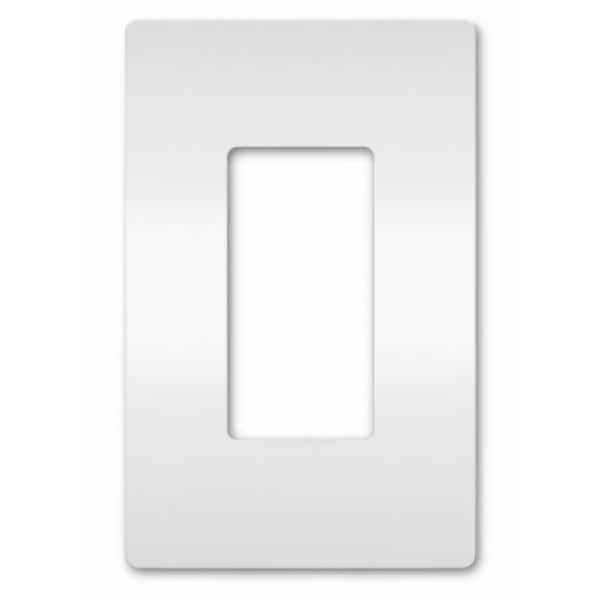 Legrand radiant Series Screwless Wallplate, 4.94 in L, 12.21 in W, 1-Gang, Plastic, White RWP26WAMCC6 - main