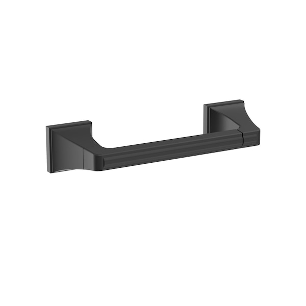 Amerock Mulholland Matte Black Traditional Pivoting Double Post Toilet Paper Holder BH36021MB - main