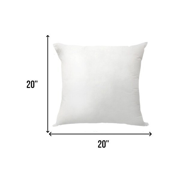 Homeroots 20" White Down Feather Throw Pillow Insert 534267 - main