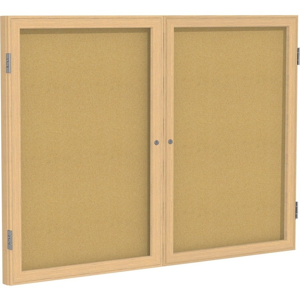 Ghent Enclosed Cork Bulletin Board 36x48", 1 Door PW23648K - main