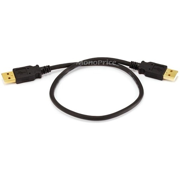 Monoprice 1.5ft USB 2.0 A Male to A Male 28/24AWG Cable (Gold Plated) 5441 - main