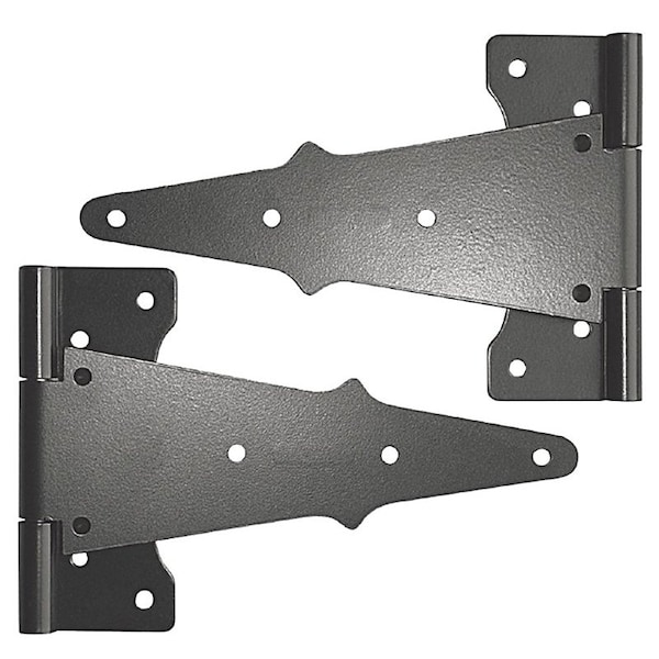 Nuvo Iron HINGE TEE GALV STEEL BLACK 8IN TH8BLK/B - main