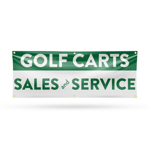 Signmission Golf Carts Sales and Service, 24 Inch x 72 Inch, Vinyl Banner B-72-30677 - main