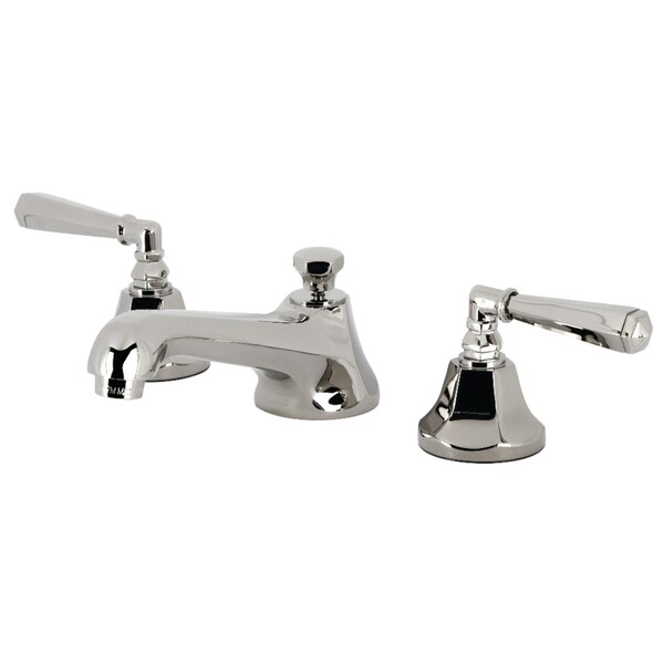 Kingston Brass Widespread Bathroom Faucet with Brass Pop-Up, Polished Nickel KS4466HL - main
