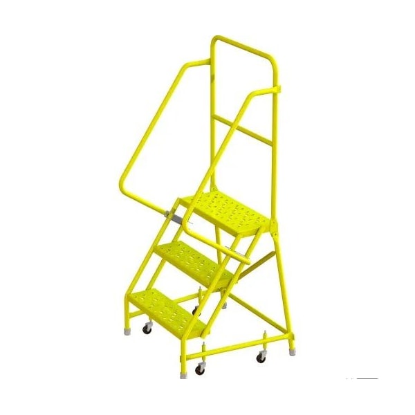 Tri-Arc Step3 Steel Rolling Ladder, W/24"Wx10"D KDSR103246-Y - main