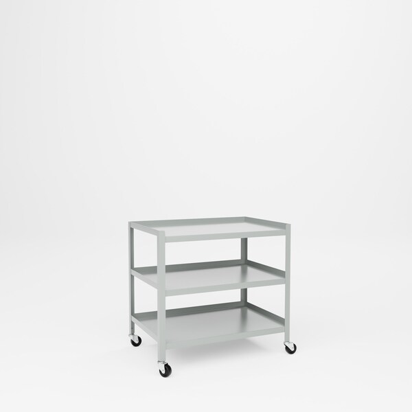 Pucel Three Shelf Utility Table, 36 in W x 24 in D x 31 in H, Gray TU-2436-3-C3 - main