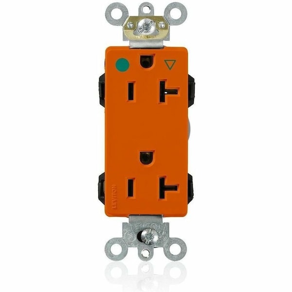 Leviton Hospital Grade Decora Receptacle, 20 Amp, 125 Volt MD830-IG - main