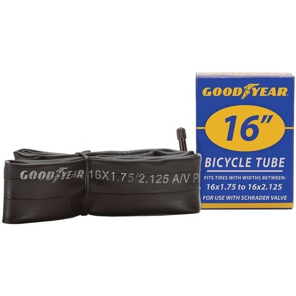 Kent Bicycle Tube, Butyl Rubber, Black, For 16 x 134 in to 218 in W Bicycle Tires 91075 - main